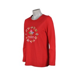T541自製女裝長t  訂購團體女裝  設計班tee  自製圓領t-shirt  T恤專門店HK     紅色  薄長t恤 T541自製女裝長t  訂購團體女裝  設計班tee  自製圓領t-shirt  T恤專門店HK     紅色  薄長t恤